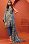 AlKaram Winter Collection – Three Piece Printed Twill Suit With Printed Twill Viscose Dupatta – FW-12.1-20-Blue